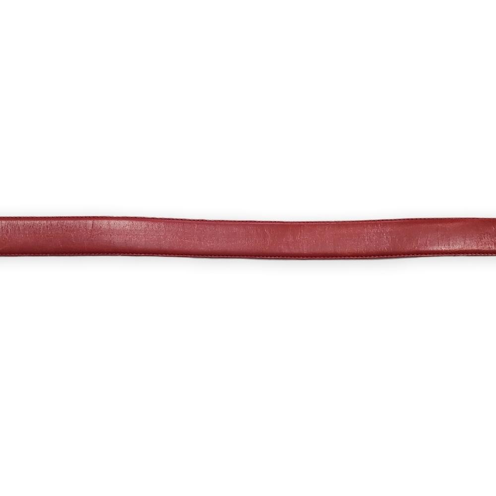 Talbots Red Leather Belt with Gold Buckle - Picture 3 of 11